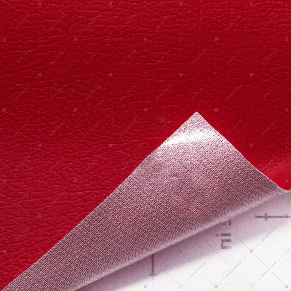 Экокожа самоклеющаяся красная Decoin