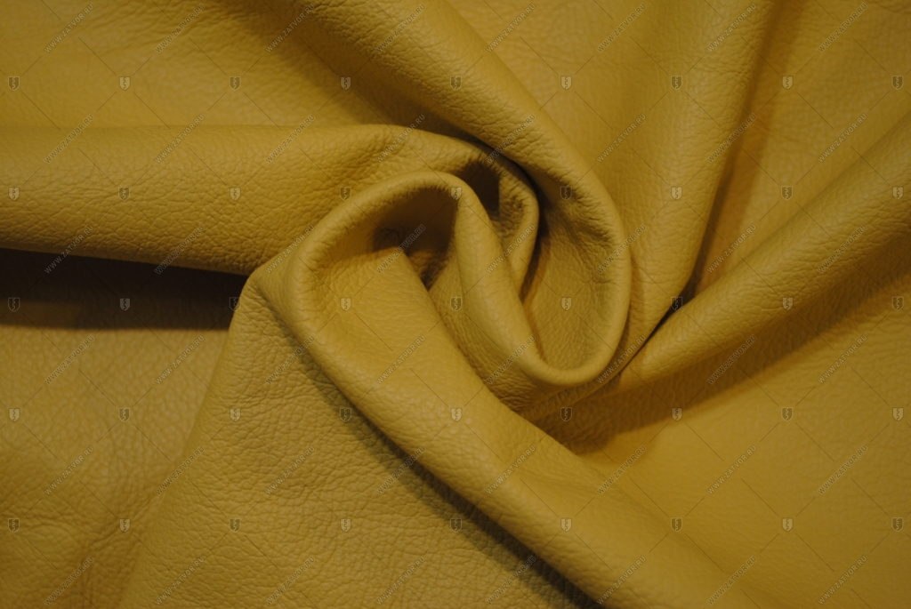 Желтая натуральная кожа
