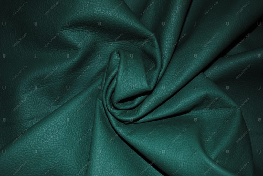 Зеленая натуральная кожа