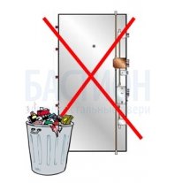 Демонтаж стандартного стального дверного блока (без вывоза мусора)
