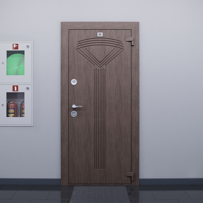 Защитные входные двери в квартиры и офисы с облицовкой из шпонированного, ламинированного и крашеного МДФ